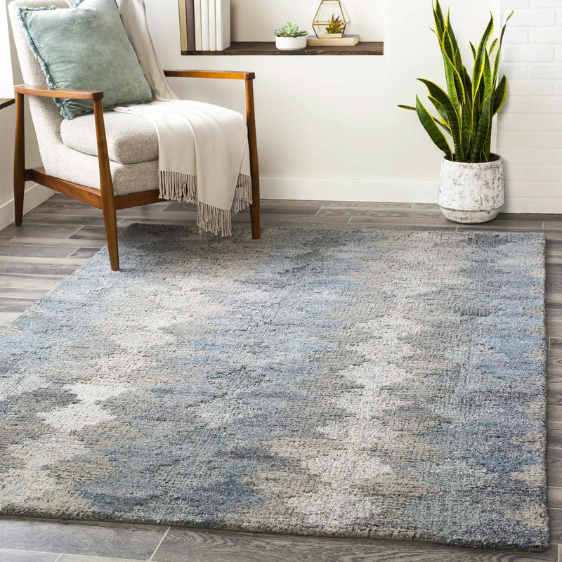 Hale Gray&Slate Diamonds Wool&Viscose Rug - Clearance by Boutique Rugs