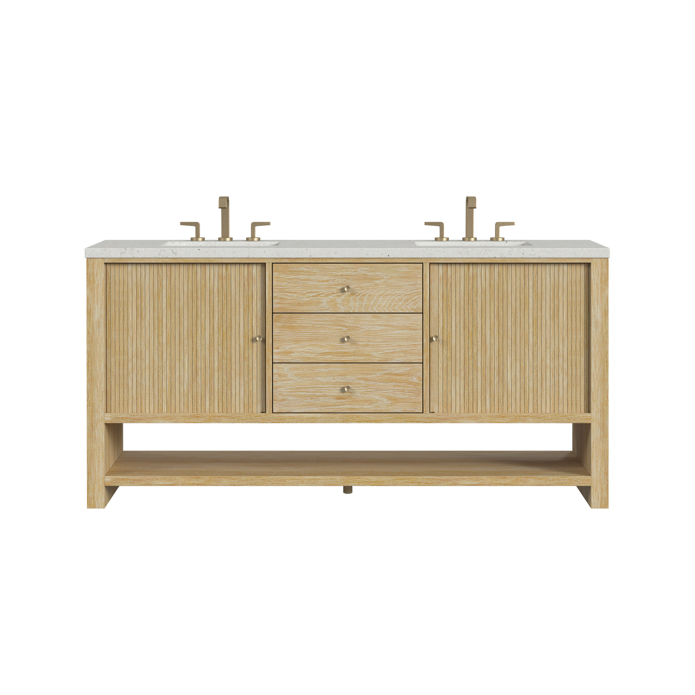 James Martin Marigot 72" Double Bathroom Vanity, Sunwashed Oak by James Martin