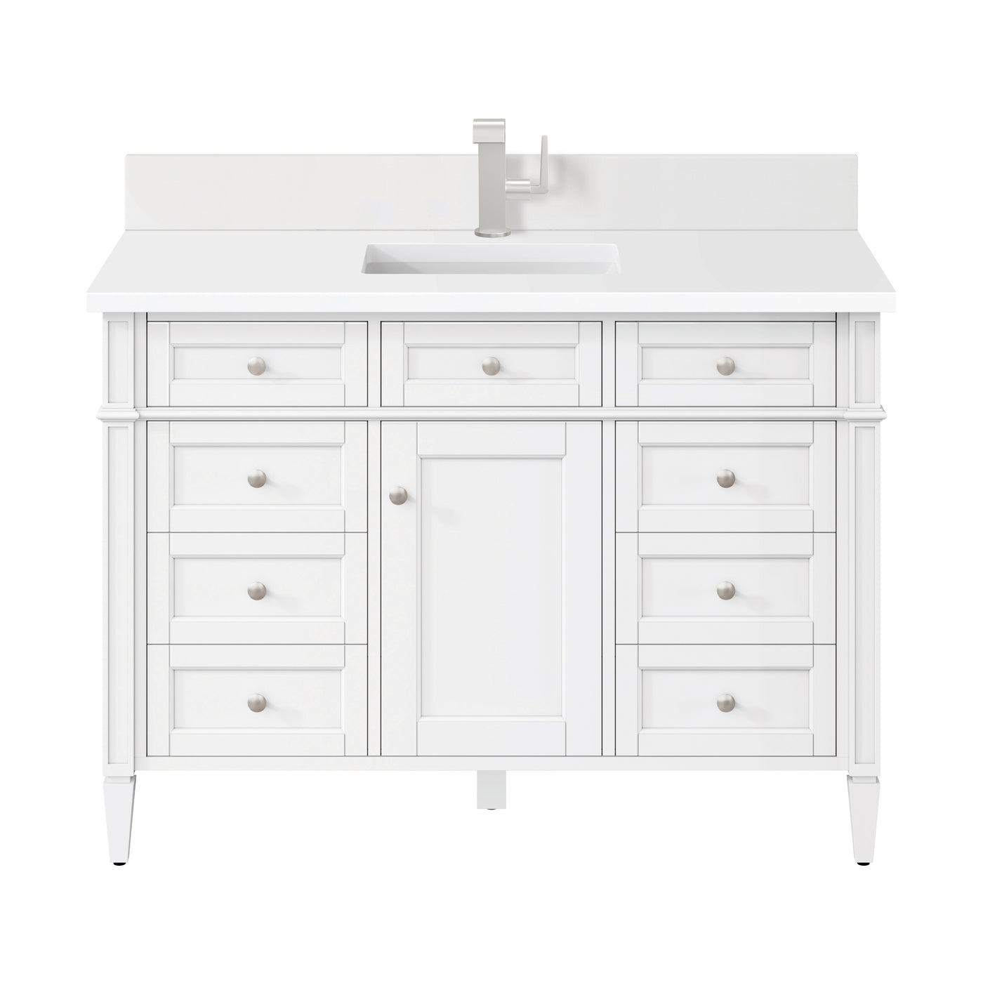 James Martin Brittany 48" Single Bathroom Vanity, Bright White by James Martin