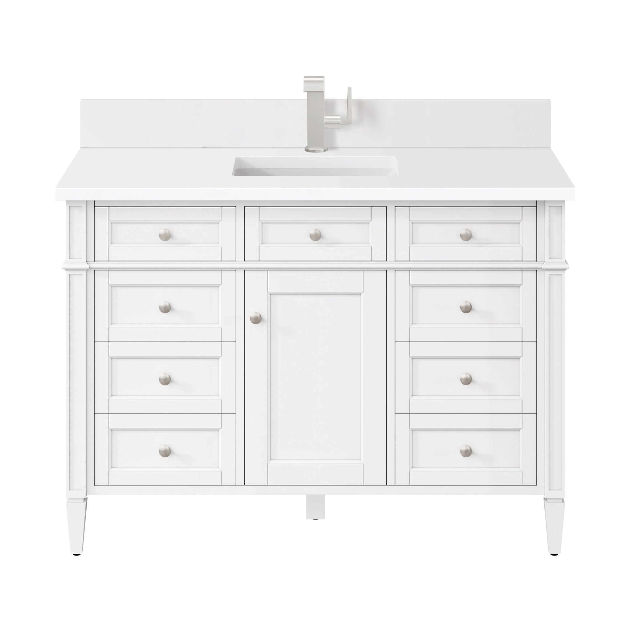 James Martin Brittany 48" Single Bathroom Vanity, Bright White by James Martin