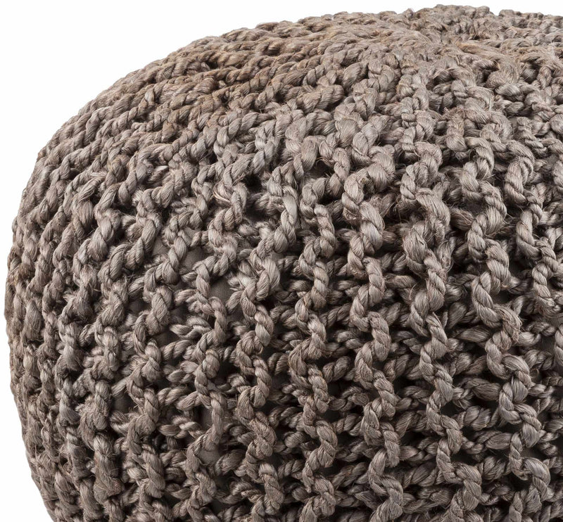 Hauenstein Knitted Jute Pouf by Boutique Rugs
