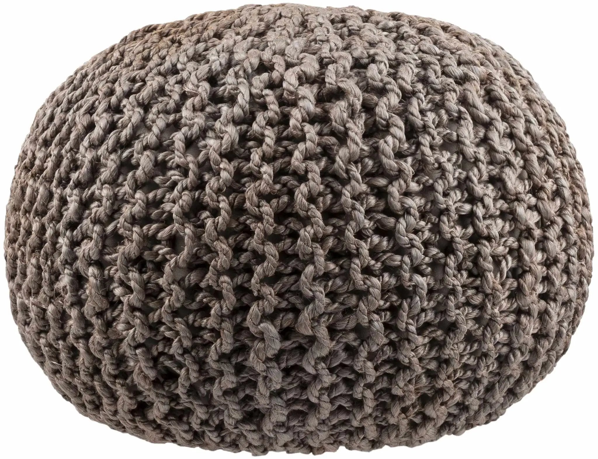 Hauenstein Knitted Jute Pouf by Boutique Rugs