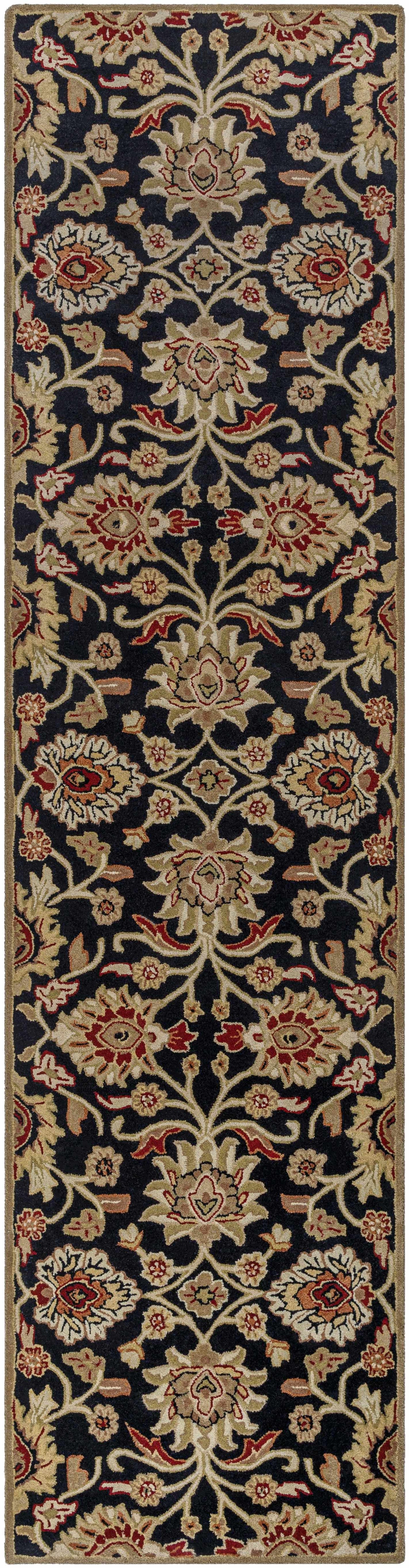 Conesus 1053 Hand Tufted Black Wool Rug by Boutique Rugs