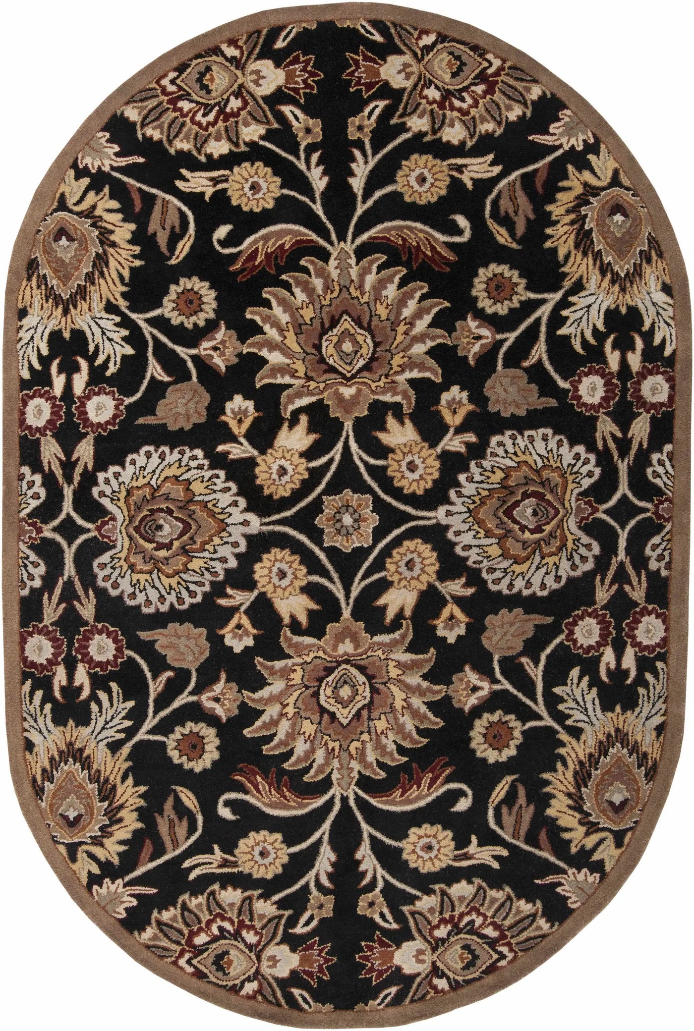 Conesus 1053 Hand Tufted Black Wool Rug by Boutique Rugs