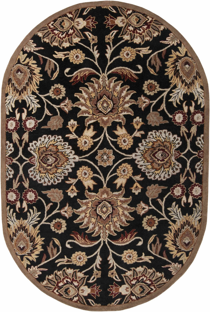 Conesus 1053 Hand Tufted Black Wool Rug by Boutique Rugs