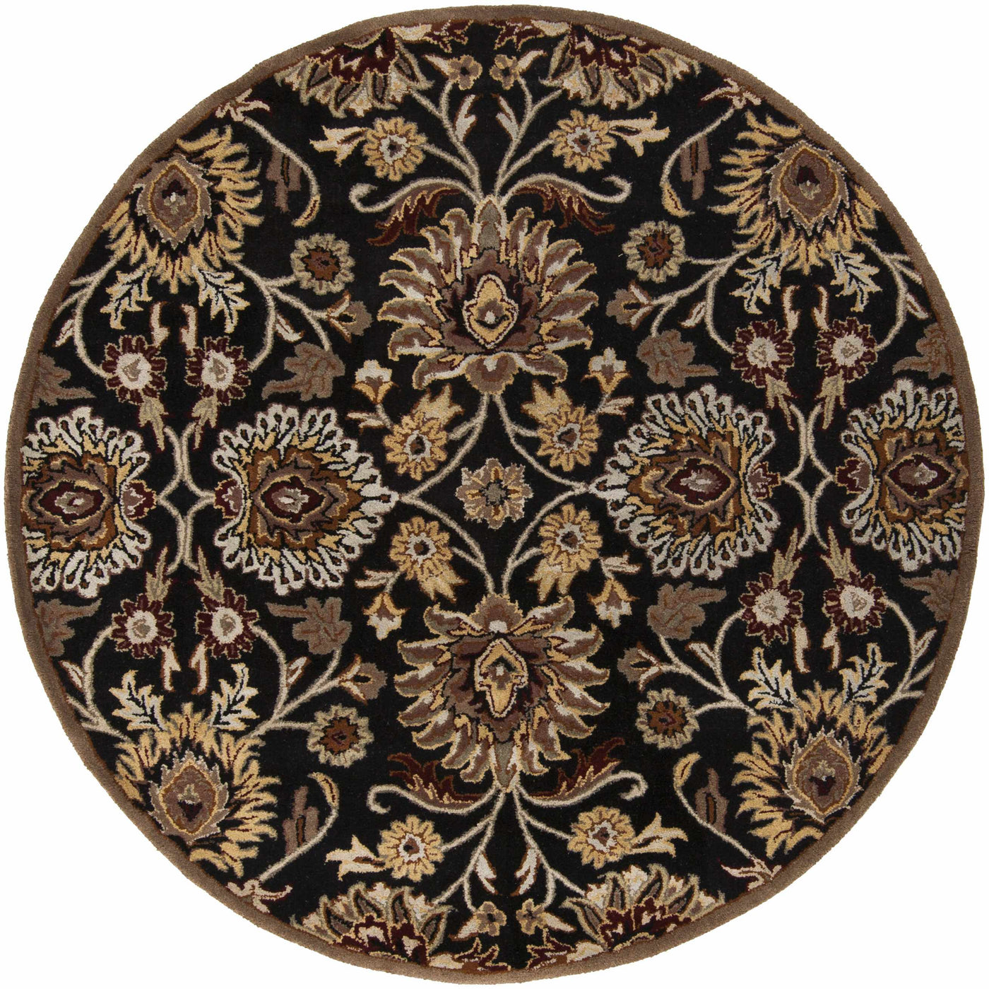 Conesus 1053 Hand Tufted Black Wool Rug by Boutique Rugs