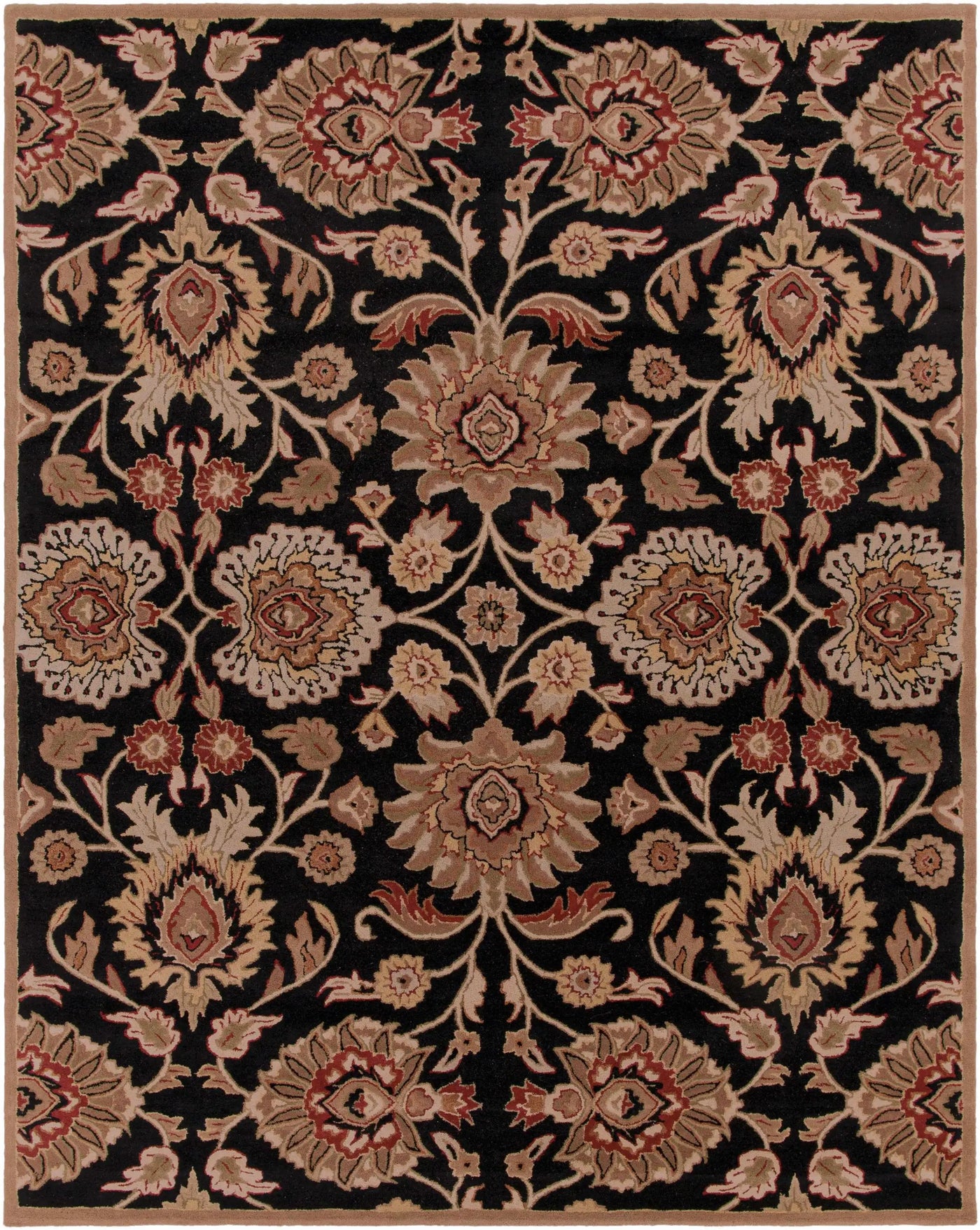 Conesus 1053 Hand Tufted Black Wool Rug by Boutique Rugs