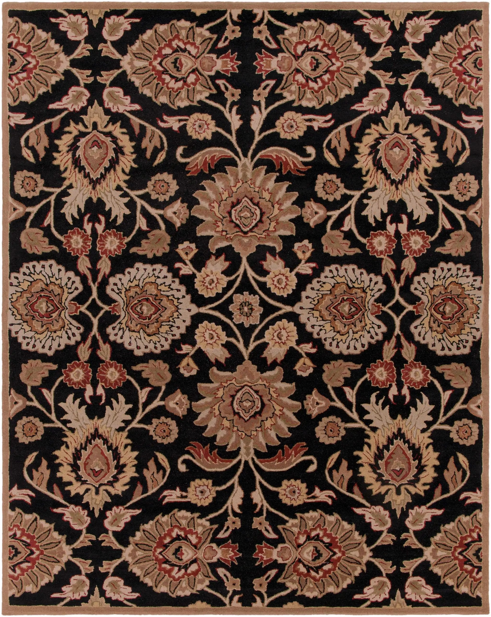 Conesus 1053 Hand Tufted Black Wool Rug by Boutique Rugs