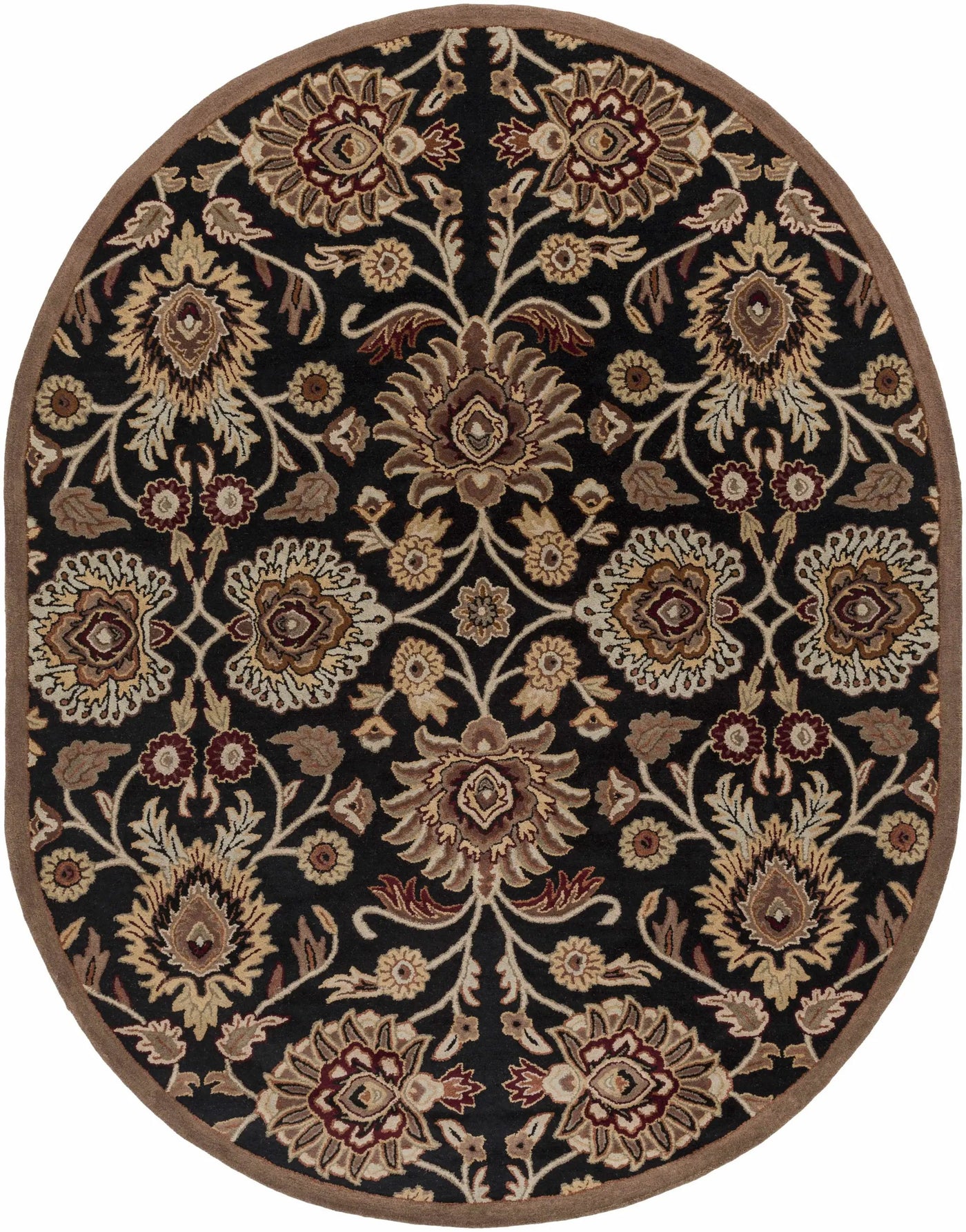Conesus 1053 Hand Tufted Black Wool Rug by Boutique Rugs