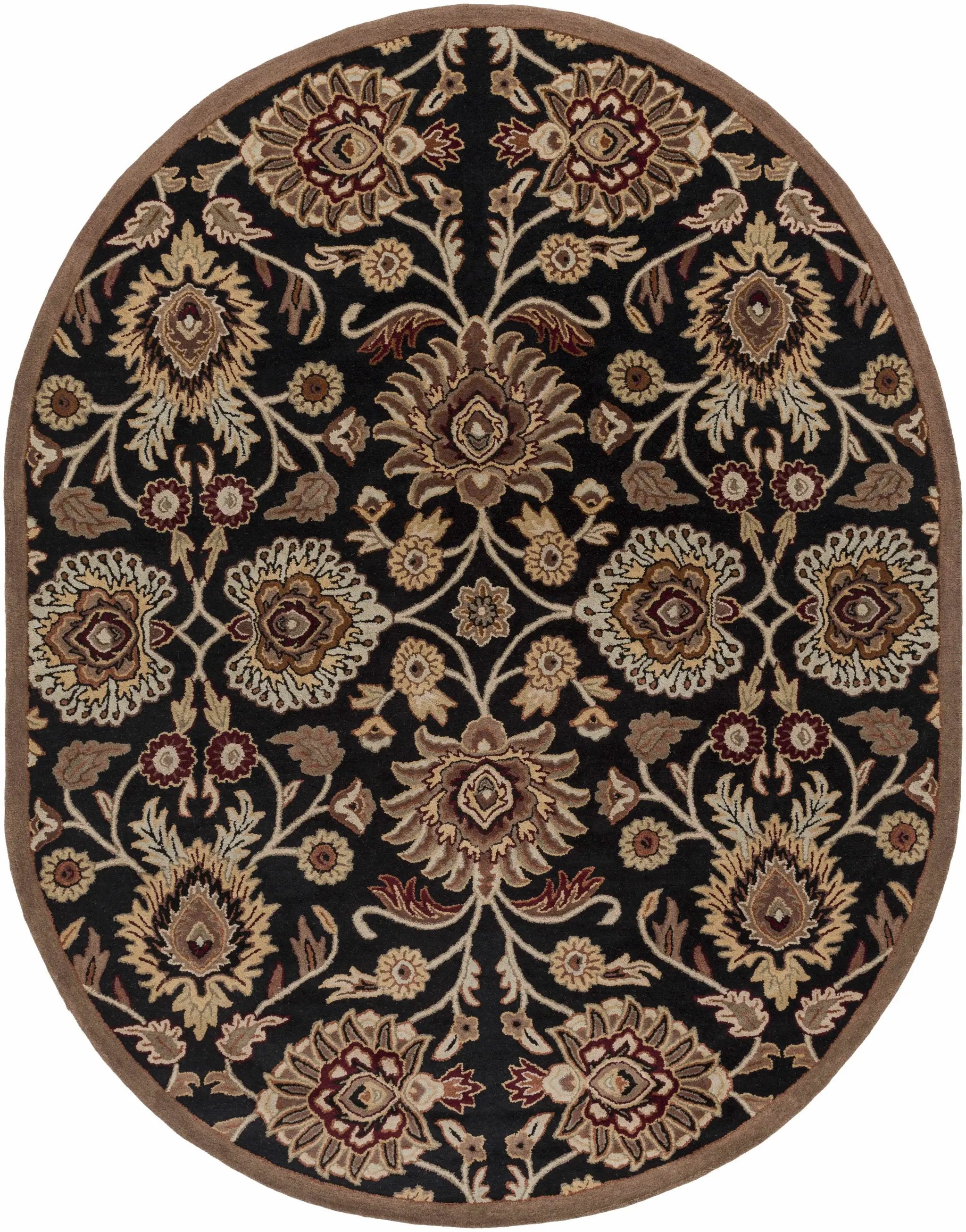 Conesus 1053 Hand Tufted Black Wool Rug by Boutique Rugs