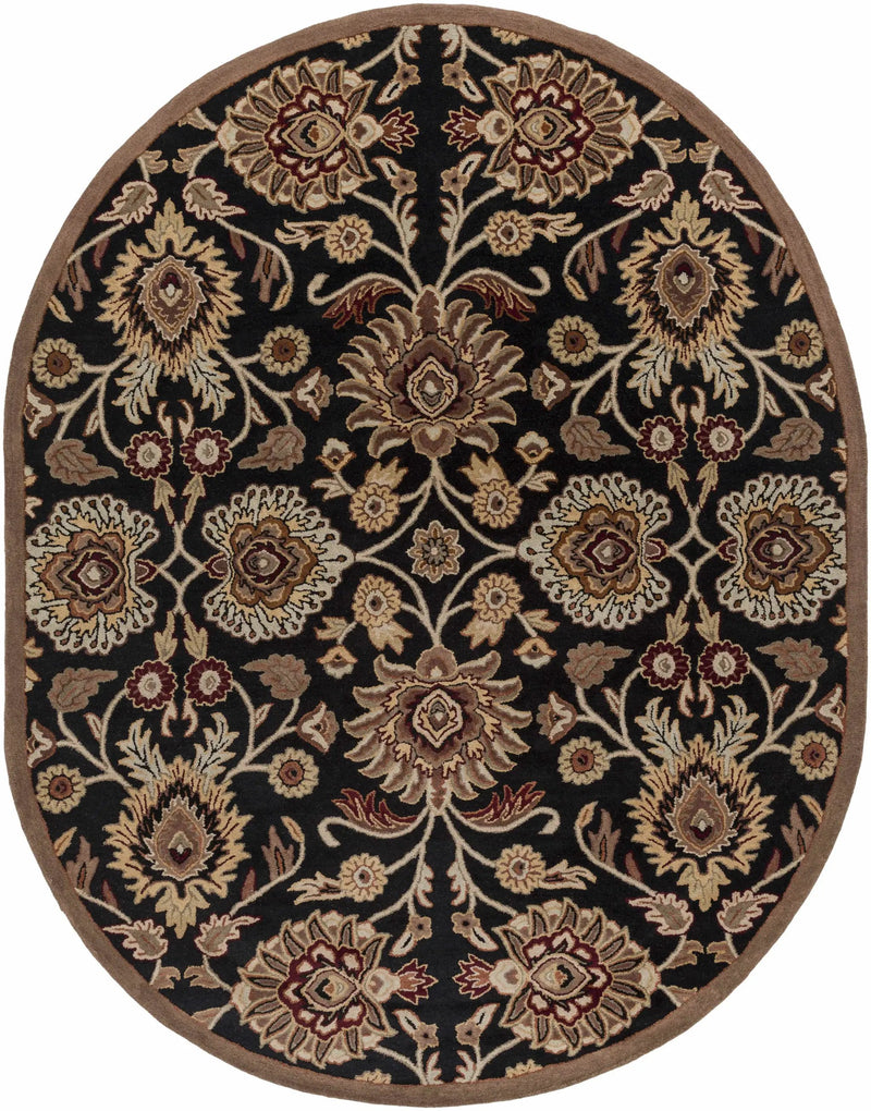 Conesus 1053 Hand Tufted Black Wool Rug by Boutique Rugs
