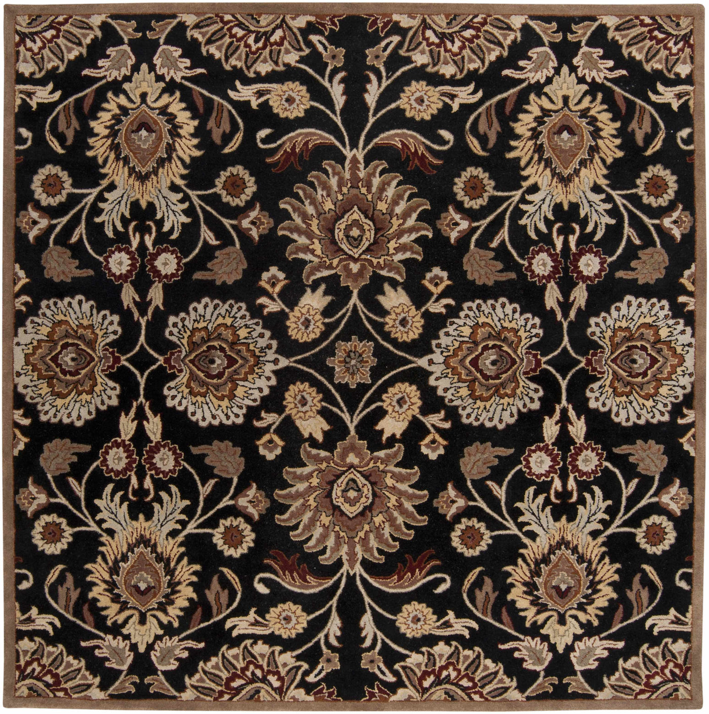 Conesus 1053 Hand Tufted Black Wool Rug by Boutique Rugs