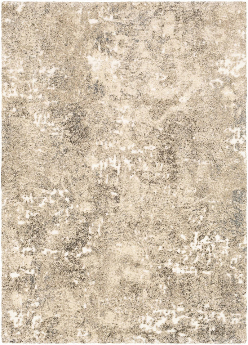 Holtsville Abstract Ivory Thick Rug by Boutique Rugs