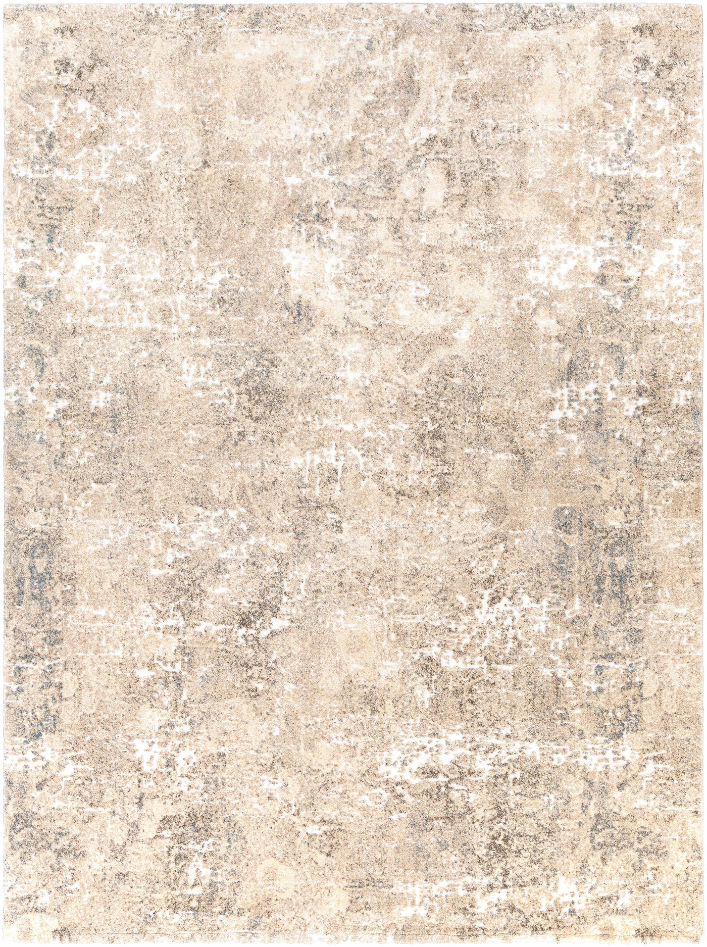 Holtsville Abstract Ivory Thick Rug by Boutique Rugs