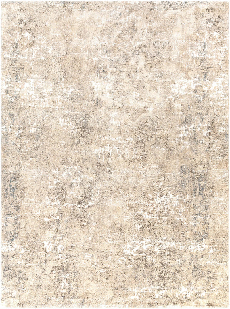 Holtsville Abstract Ivory Thick Rug by Boutique Rugs