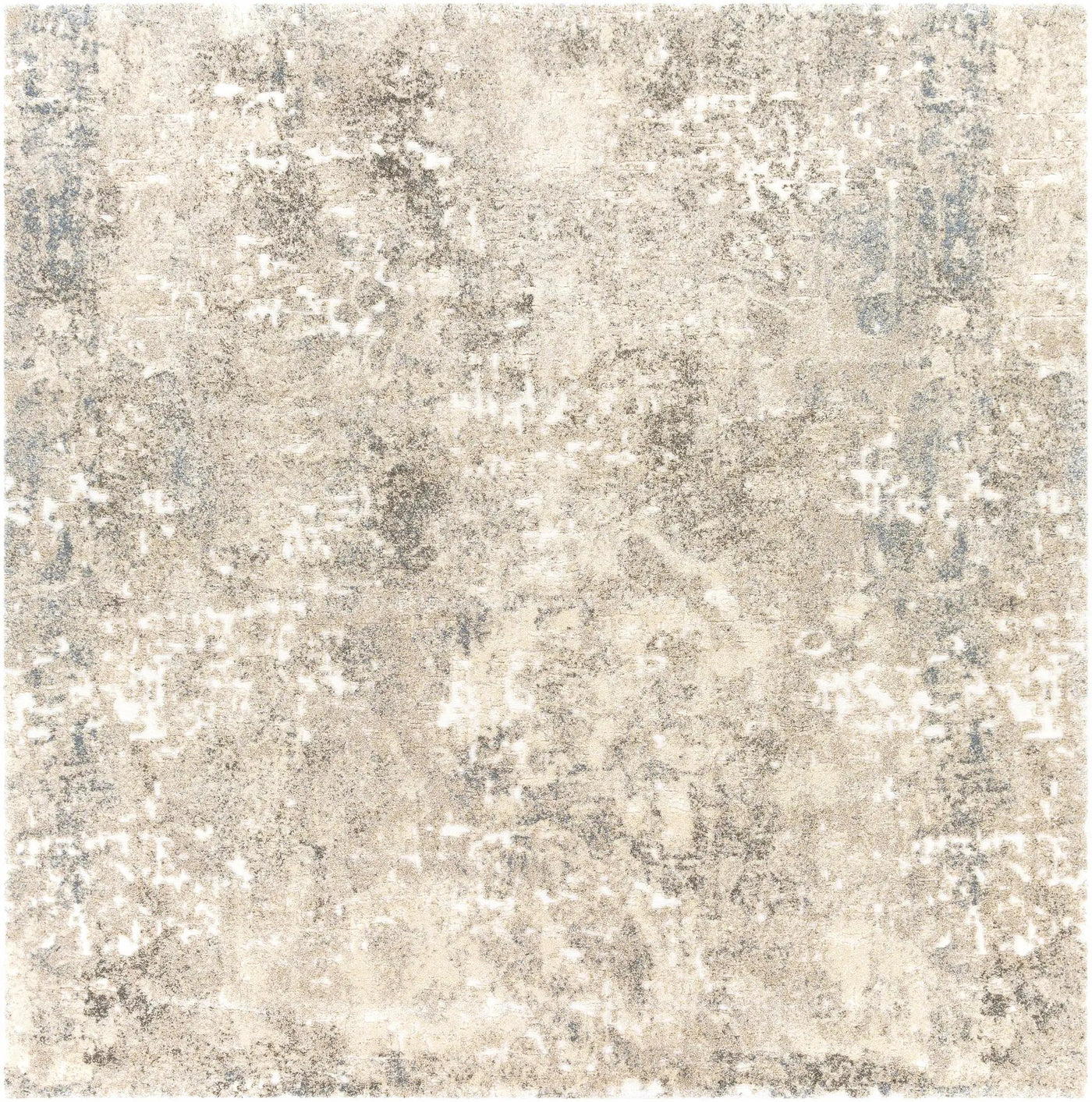 Holtsville Abstract Ivory Thick Rug by Boutique Rugs