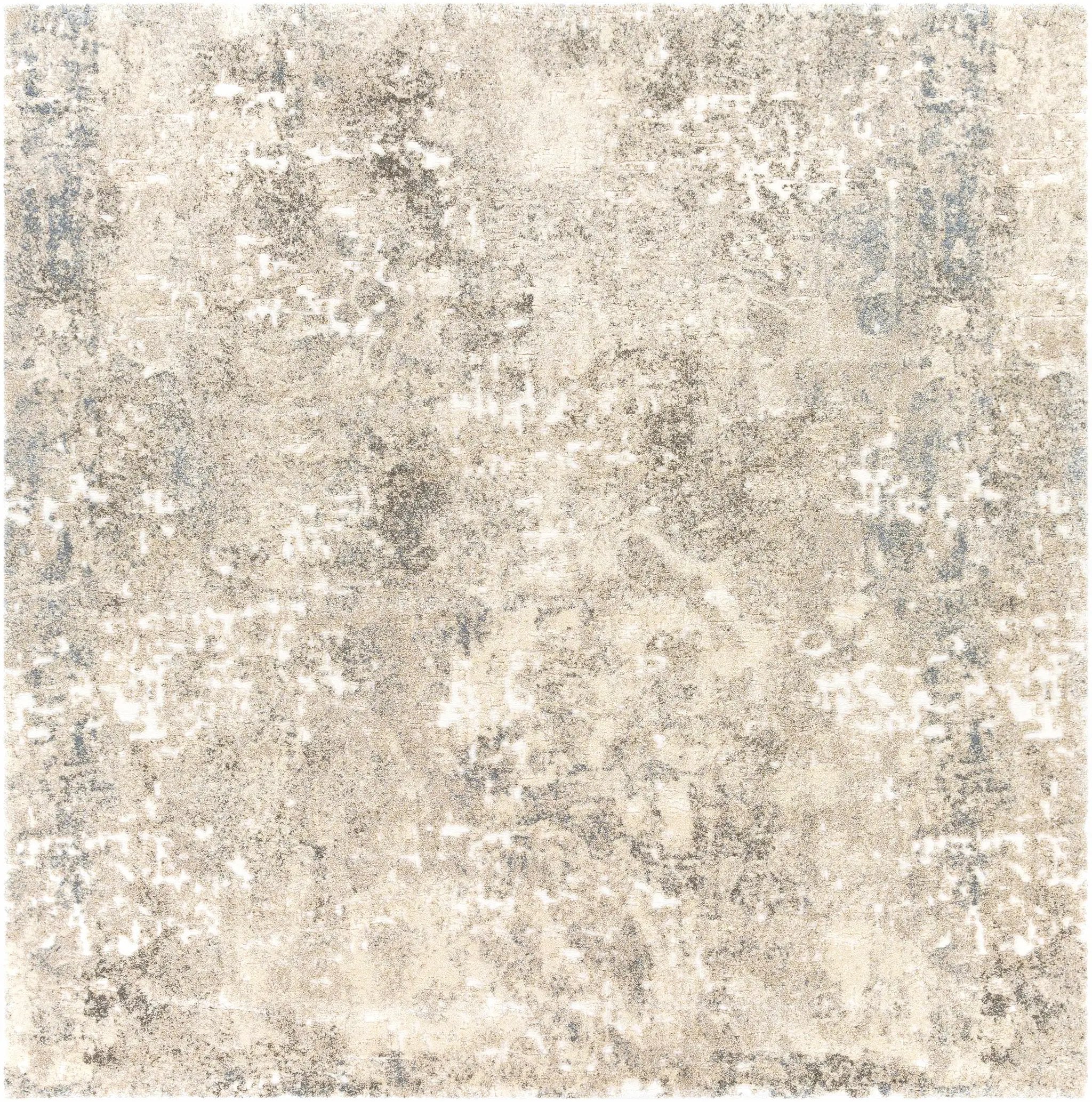Holtsville Abstract Ivory Thick Rug by Boutique Rugs