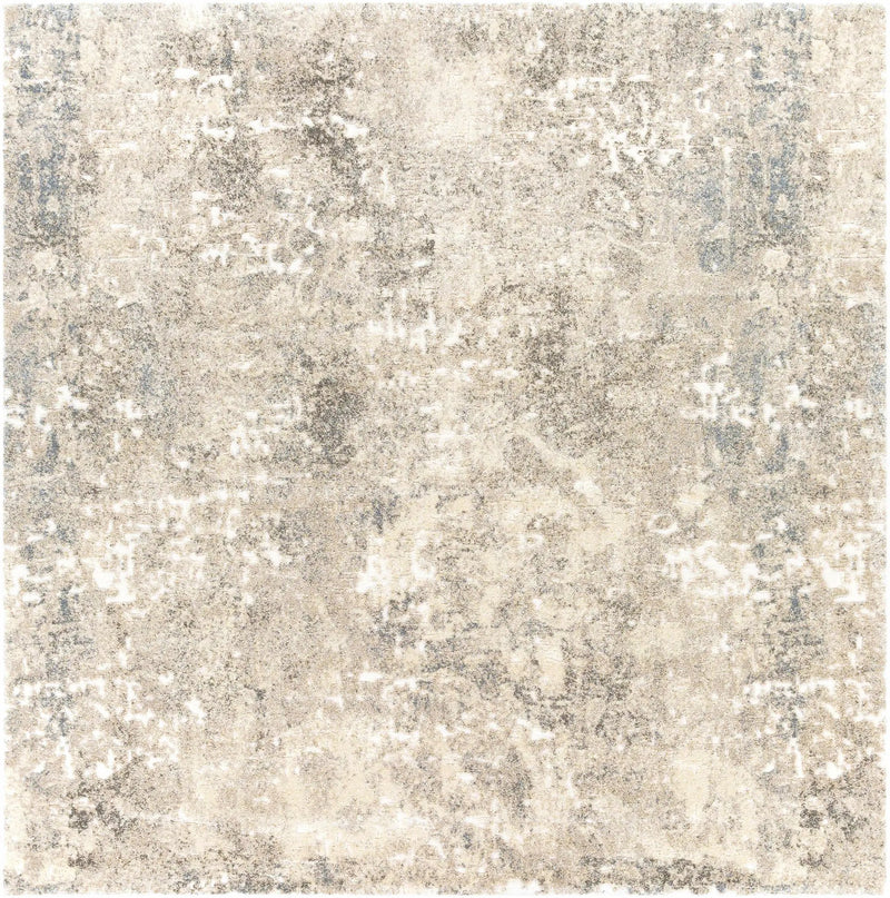 Holtsville Abstract Ivory Thick Rug by Boutique Rugs