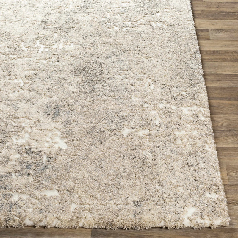 Holtsville Abstract Ivory Thick Rug by Boutique Rugs