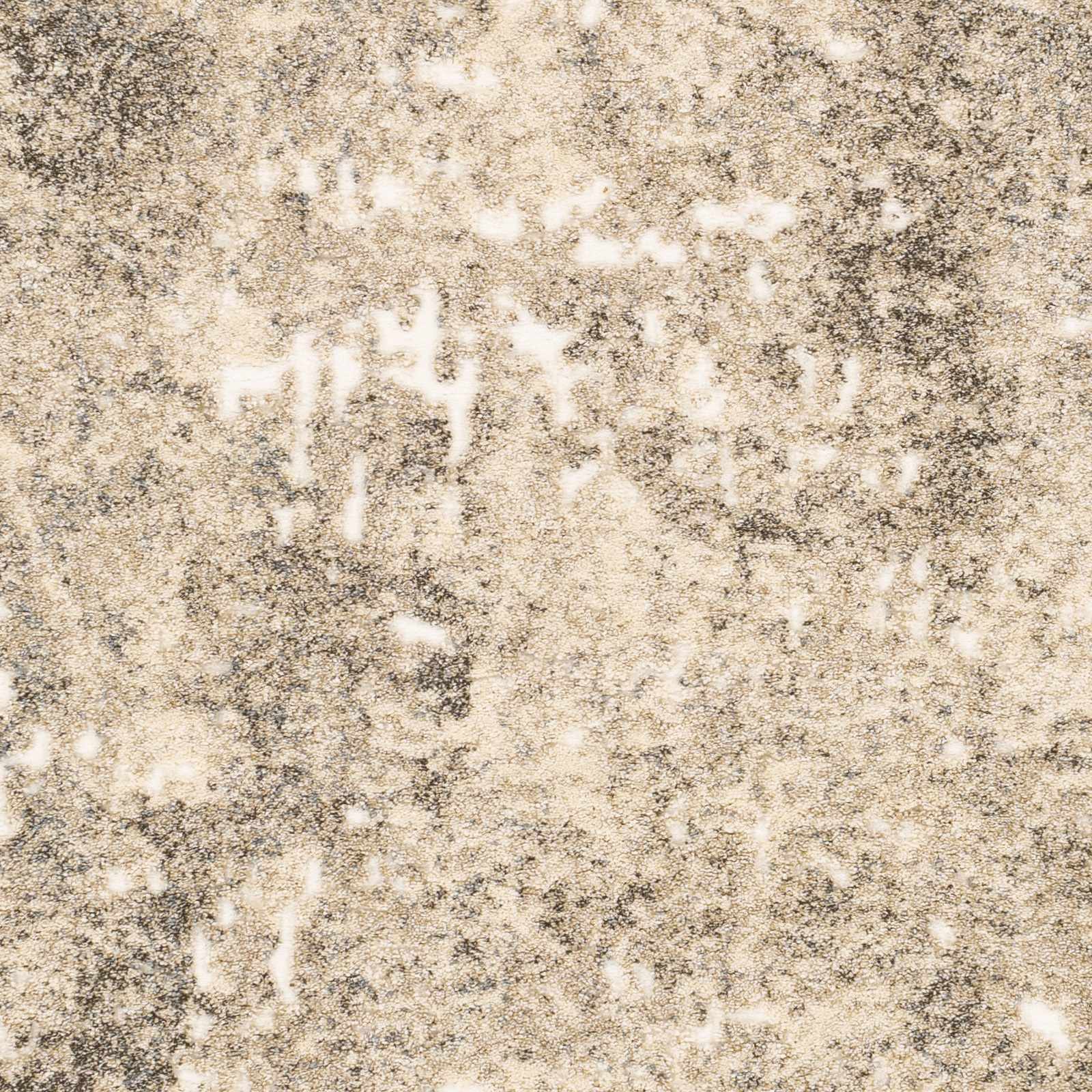 Holtsville Abstract Ivory Thick Rug by Boutique Rugs