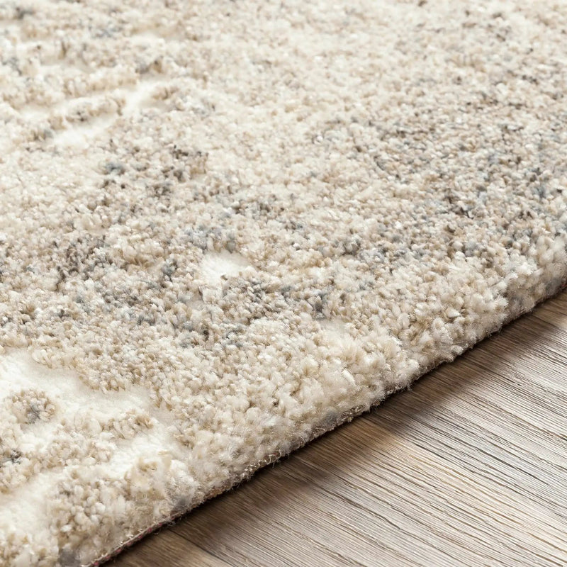 Holtsville Abstract Ivory Thick Rug by Boutique Rugs