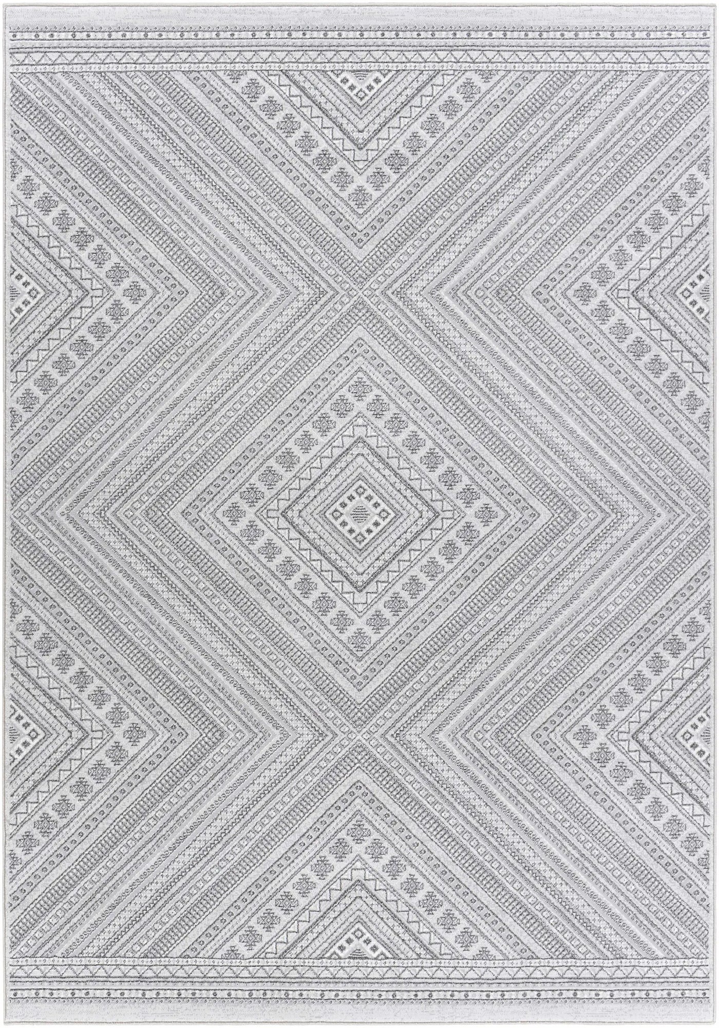 Holytown 5x7 Gray Geometric Rug - Clearance by Boutique Rugs