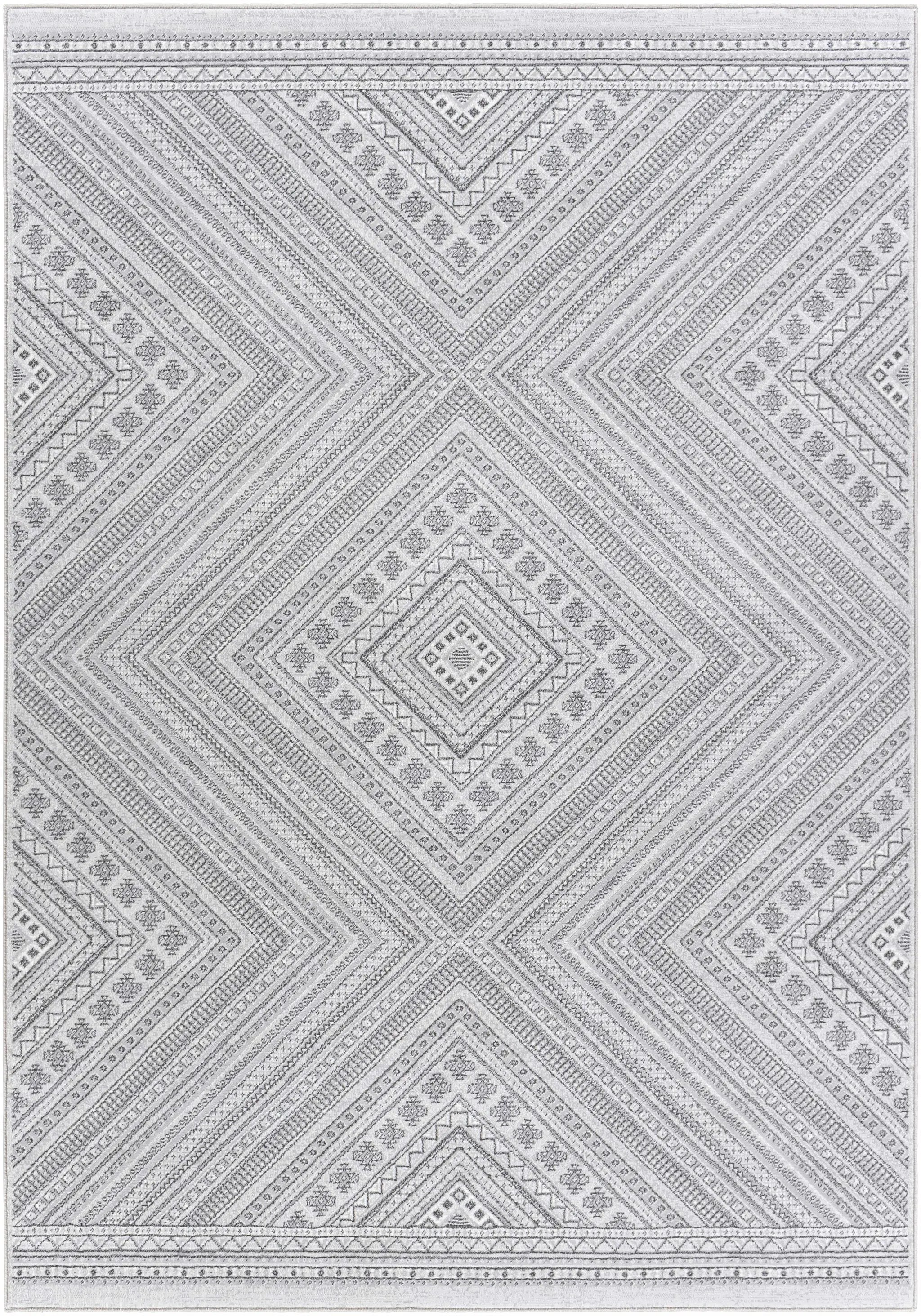 Holytown 5x7 Gray Geometric Rug - Clearance by Boutique Rugs