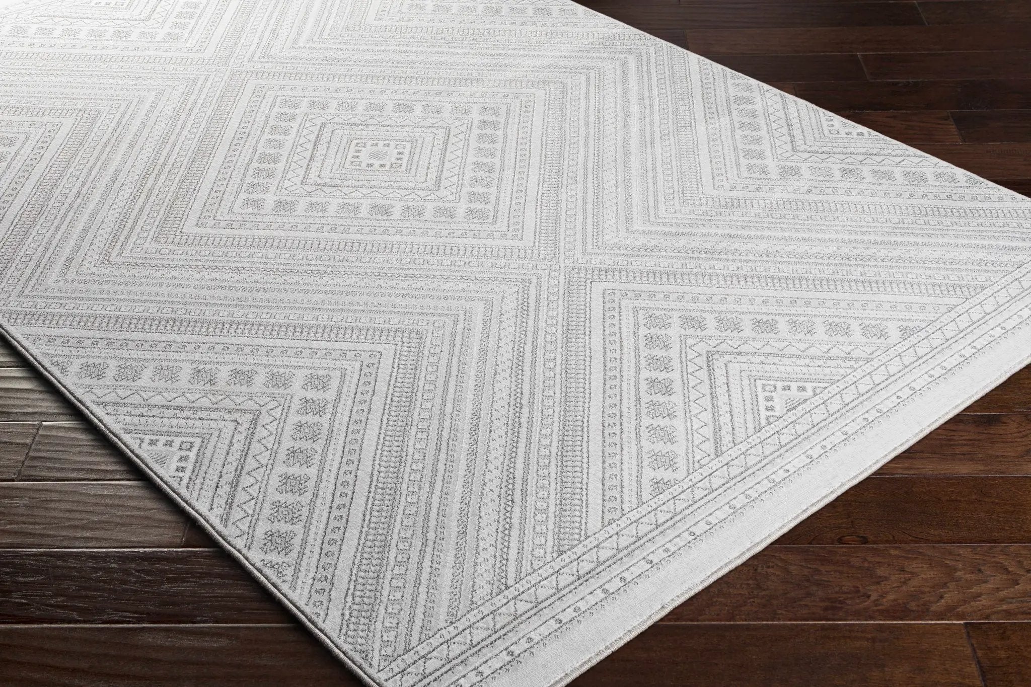 Holytown 5x7 Gray Geometric Rug - Clearance by Boutique Rugs