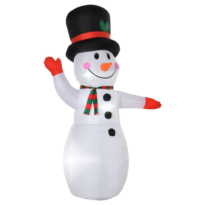 HOMCOM 8’ Christmas Inflatables Outdoor Decorations Snowman, Blow-Up Yard Christmas Decor with LED Lights Display, photo 9 of 9