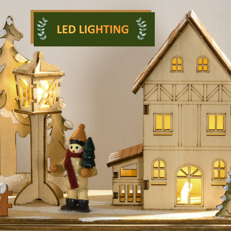 HOMCOM Christmas Advent Calendar, Light Up Wooden Holiday Decoration with 24 Drawers, photo 5 of 10