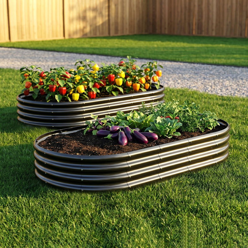 Galvanized Raised Garden Bed, 6x3x1 Feet, Heavy-Duty Metal Planter, Black, photo 3 of 8