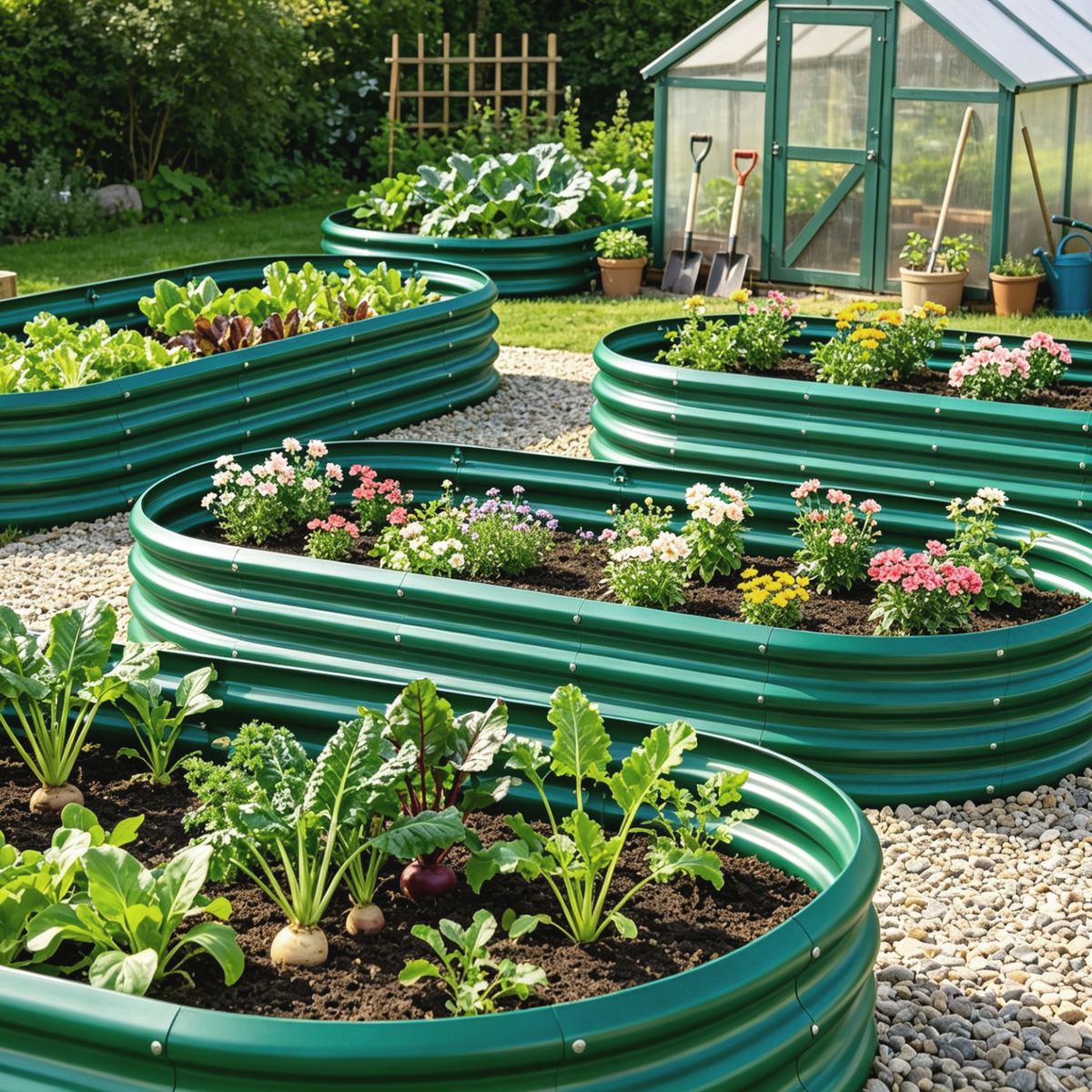 Galvanized Raised Garden Bed 6x3x1ft, Green, Heavy-Duty Metal Planter, photo 3 of 8
