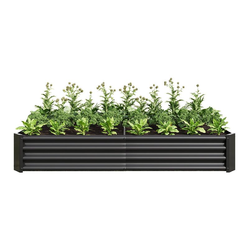 Metal Raised Garden Bed 6x3x1 Ft with Open Base - Silver, photo 14 of 15