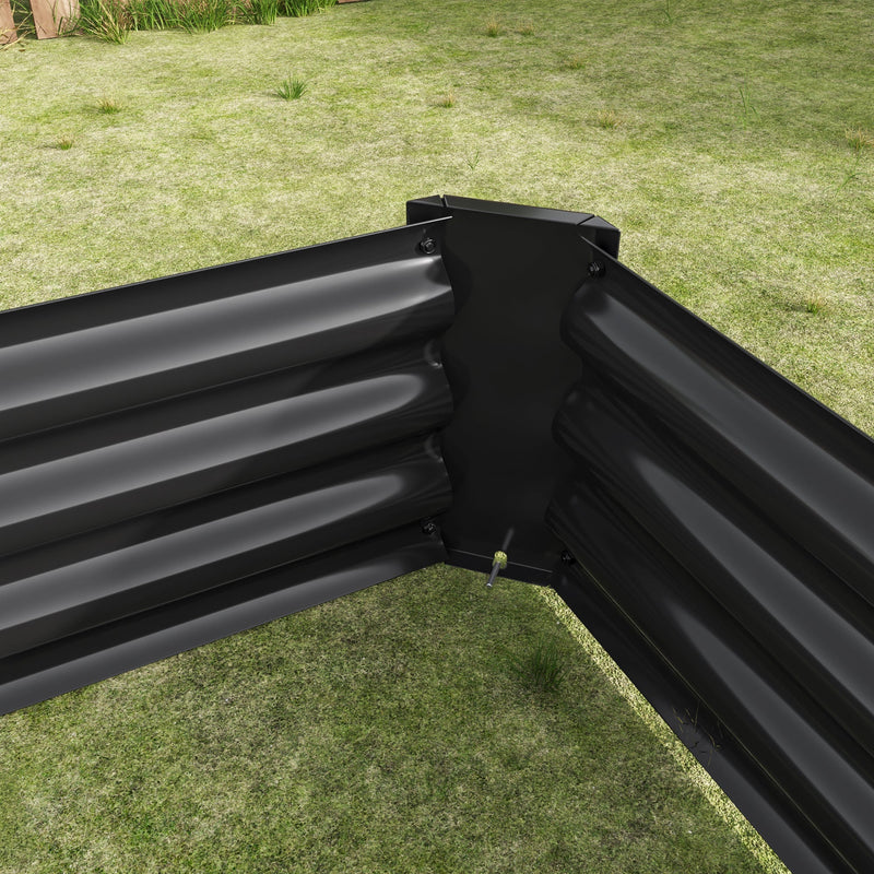 Metal Raised Garden Bed 6x3x1 Ft with Open Base - Silver, photo 4 of 15