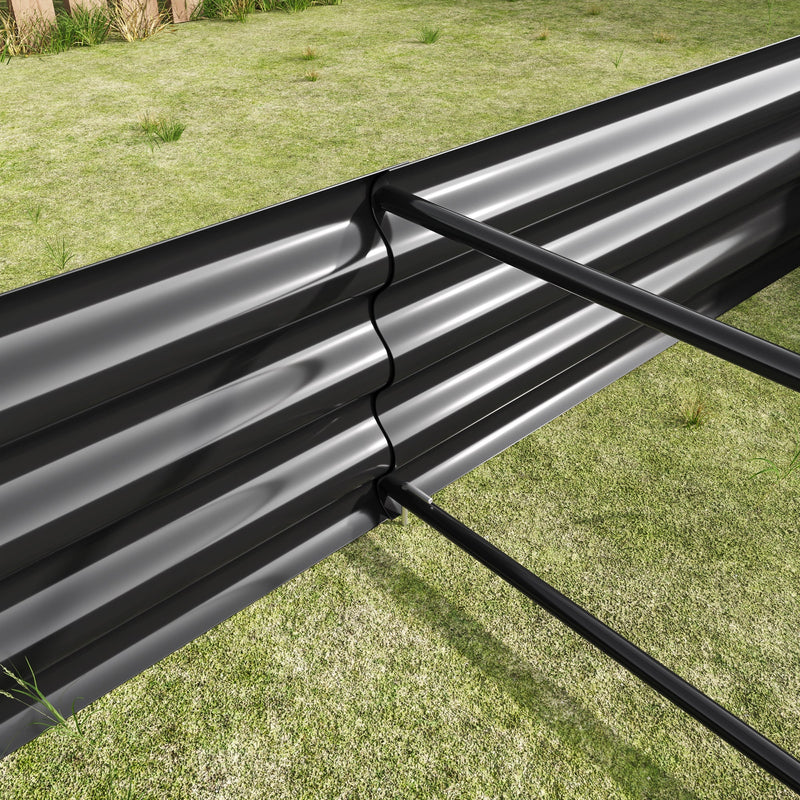 Metal Raised Garden Bed 6x3x1 Ft with Open Base - Silver, photo 7 of 15
