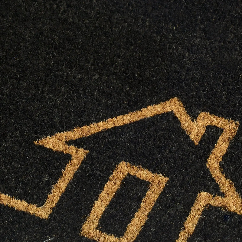 Home View - Black Coir Doormat by Fab Habitat