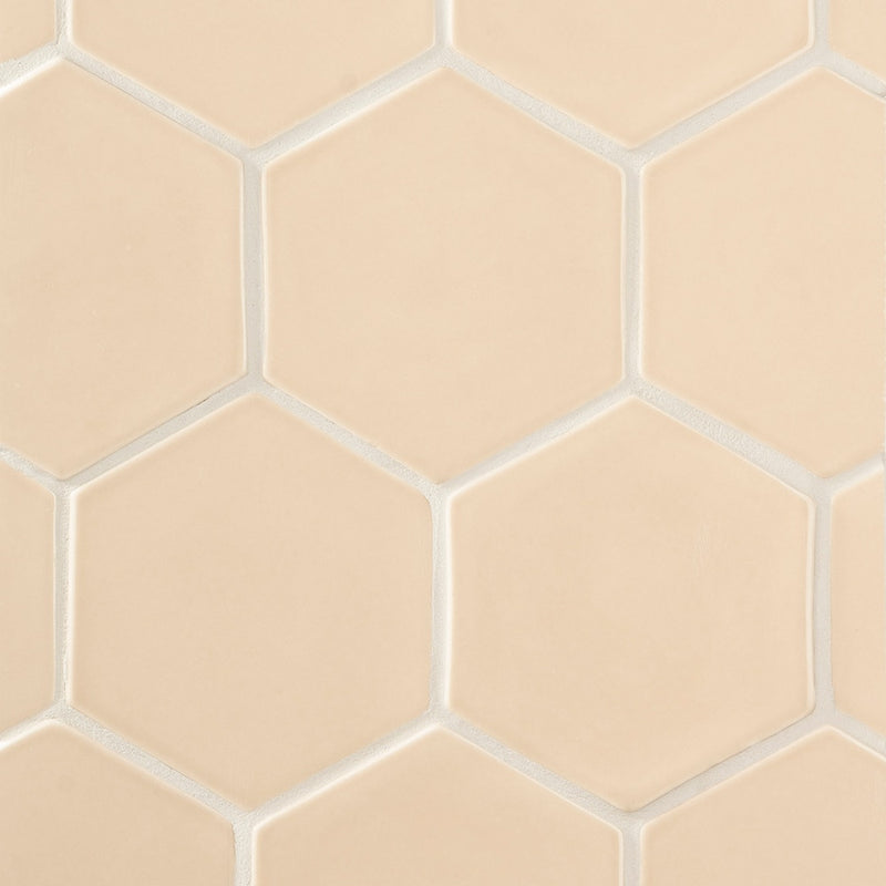 Caramel Glossy Hexagon 5 Ceramic Tiles 5 Ceramic Glossy 6x6 Tiles — 2