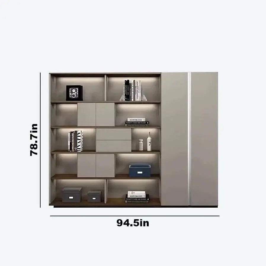 Fenwick · Office Shelves w/ Lighting & Storage by Arc Grove