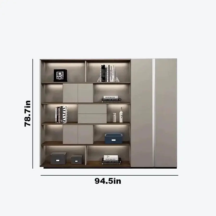 Fenwick · Office Shelves w/ Lighting & Storage by Arc Grove