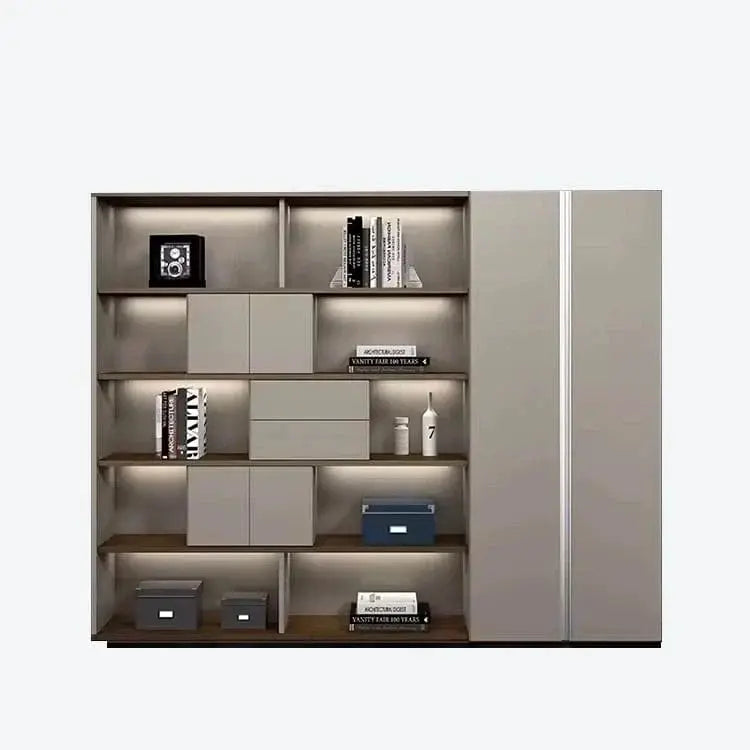 Fenwick · Office Shelves w/ Lighting & Storage by Arc Grove