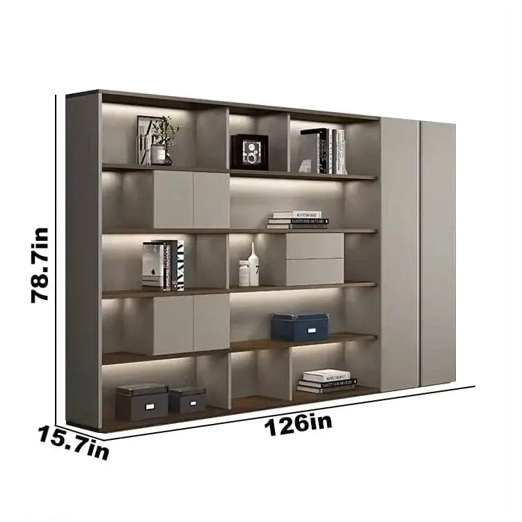 Fenwick · Office Shelves w/ Lighting & Storage by Arc Grove