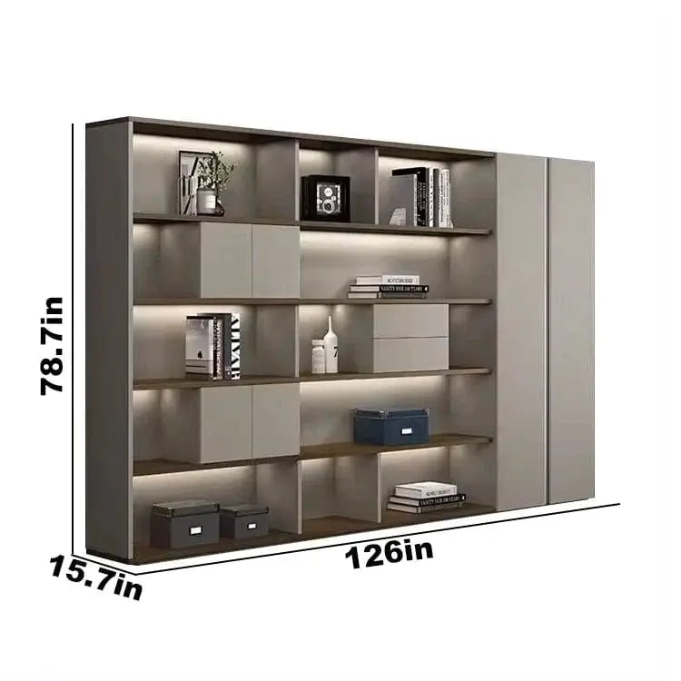 Fenwick · Office Shelves w/ Lighting & Storage by Arc Grove
