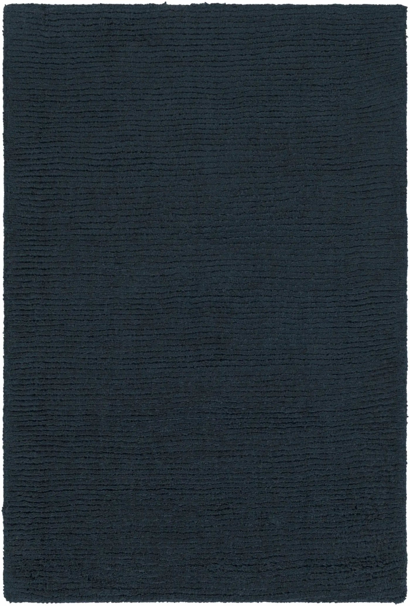 Brockton Solid Dark Blue Wool Rug by Boutique Rugs