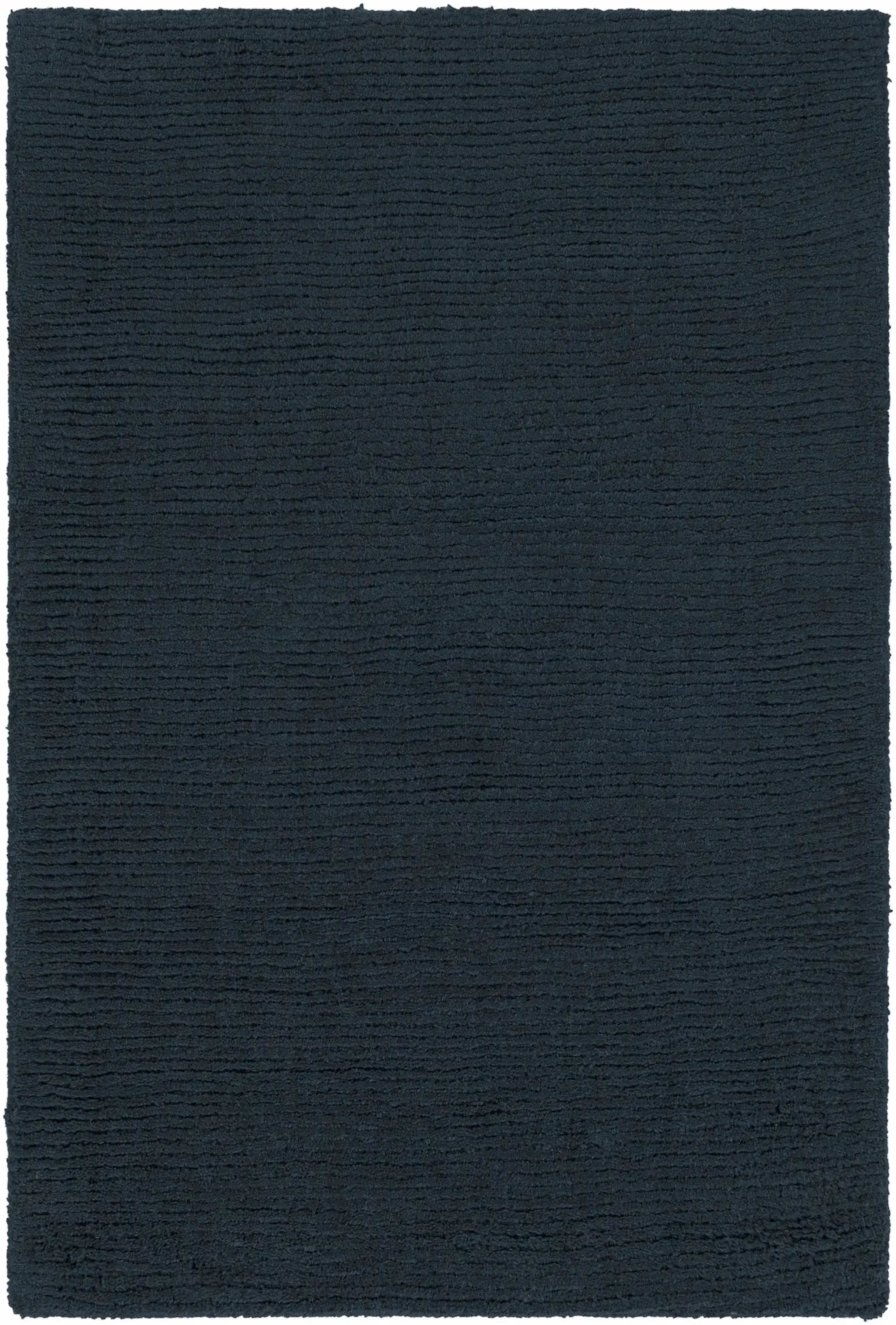 Brockton Solid Dark Blue Wool Rug by Boutique Rugs