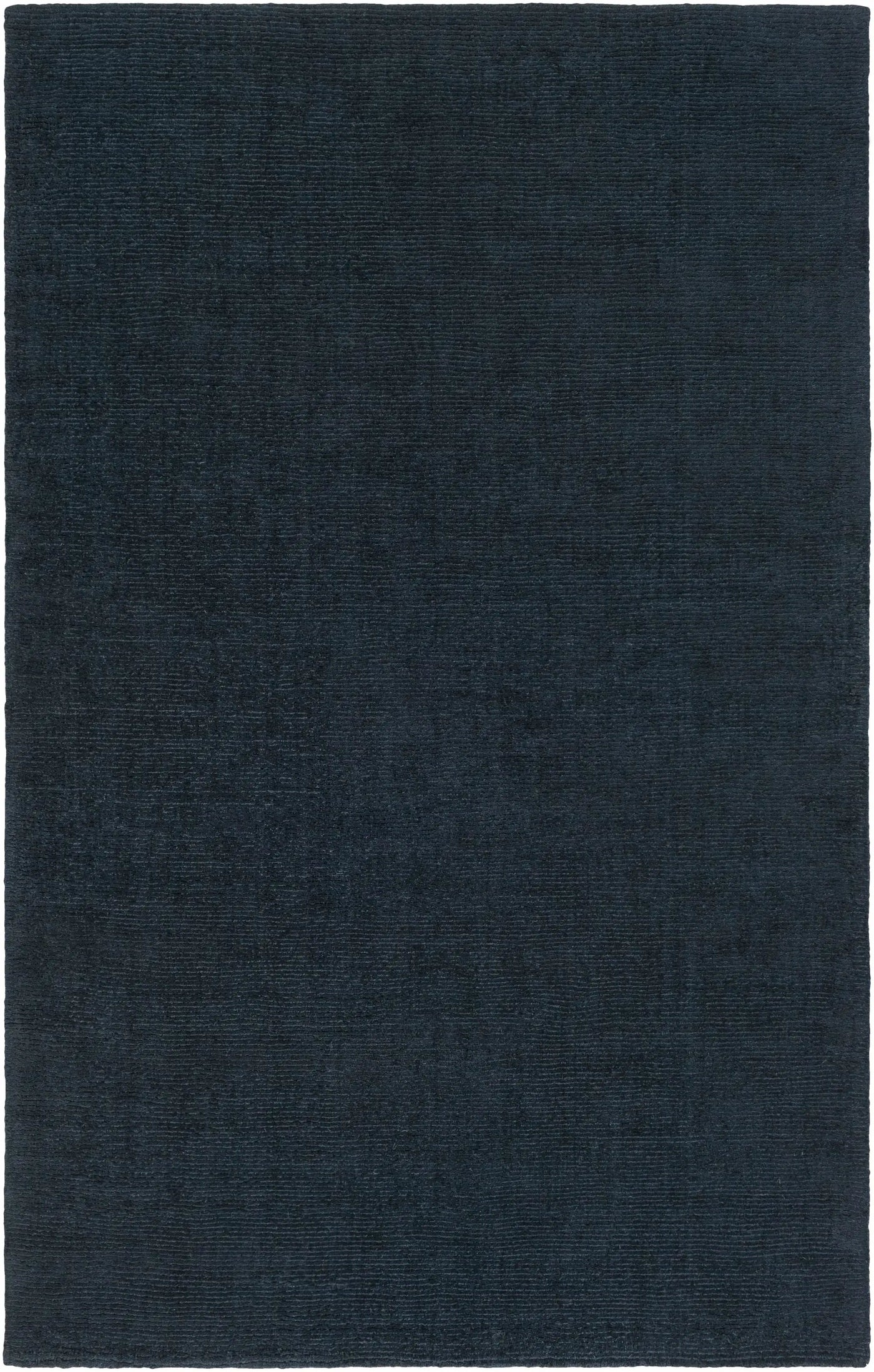 Brockton Solid Dark Blue Wool Rug by Boutique Rugs