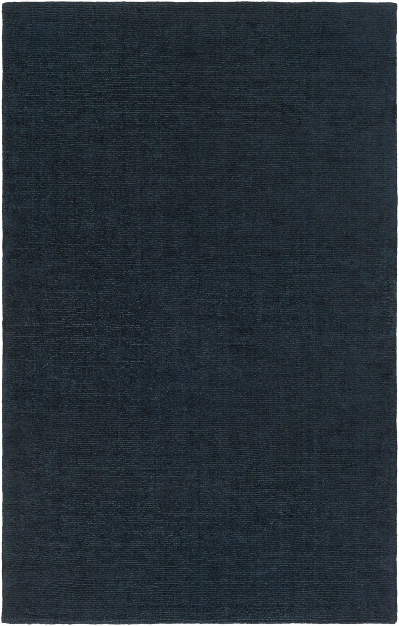 Brockton Solid Dark Blue Wool Rug by Boutique Rugs