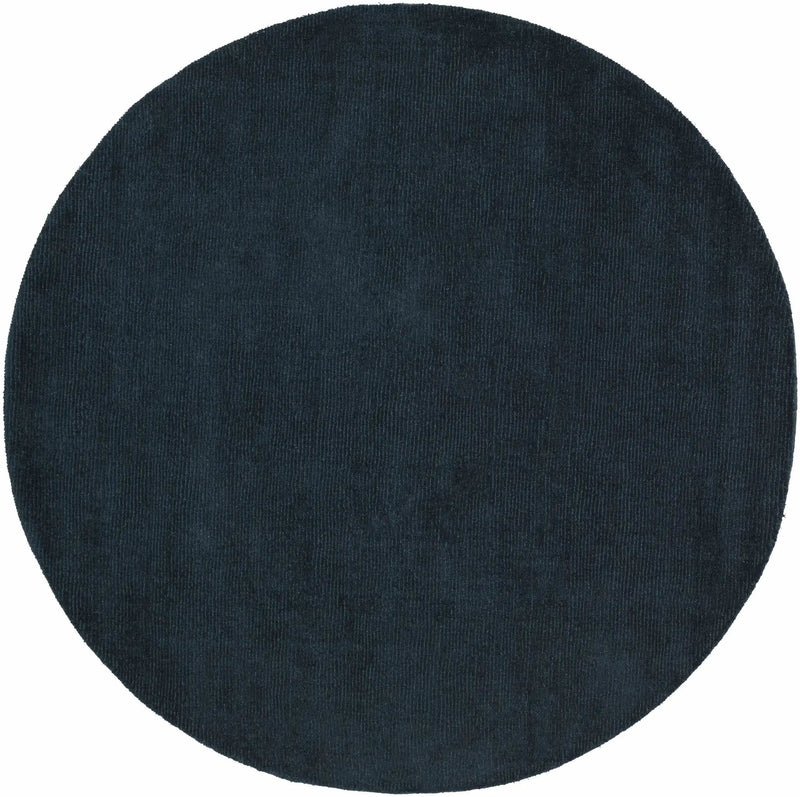 Brockton Solid Dark Blue Wool Rug by Boutique Rugs