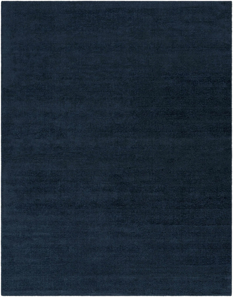 Brockton Solid Dark Blue Wool Rug by Boutique Rugs