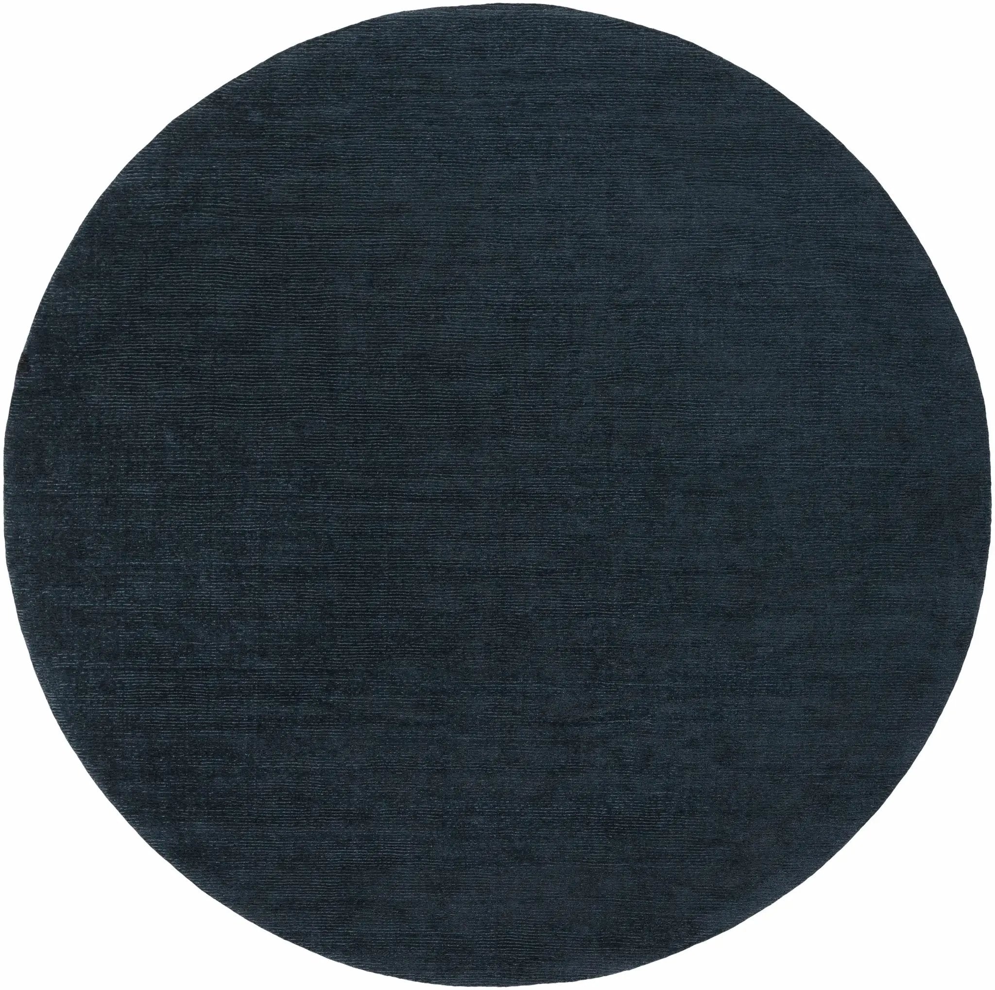 Brockton Solid Dark Blue Wool Rug by Boutique Rugs