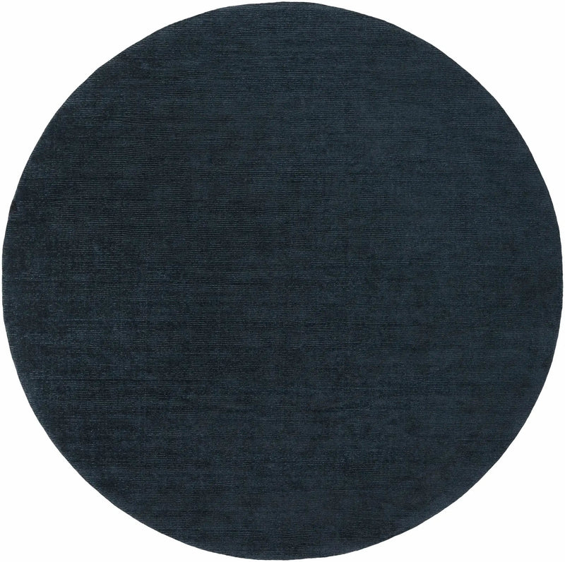 Brockton Solid Dark Blue Wool Rug by Boutique Rugs